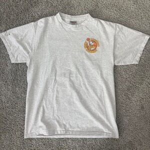 Men's Grey and White T-shirt